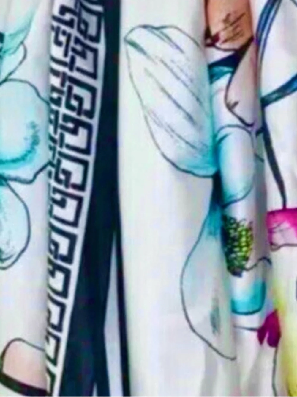NWT Chico’s Square Floral Silky Scarf